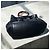 Vintage CHANEL Zugband Schildkröte Ring Griff Tasche Schwarz - Ansicht 12