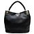 Borsa a spalla in pelle nera Prada