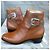 Botas de cuero con hebilla grabada Gucci Negro Camello - vista 3