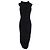 Vestido midi drapeado Khaite Spence en algodón negro - vista 3