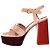 Sandali con tacco a piattaforma Bebe in suede nudo di Gianvito Rossi - vista 2