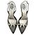 Rene Caovilla Tacchi EU37.5 Grigio Seta Slingback Scarpe US7 NIB Argento - vista 3