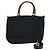 Borsa a mano in tela GUCCI Bamboo 2way Nero Oro 000 1998 0540 Auth ep5246 D'oro