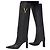 Botas altas de cuero negro Versace Virtus
