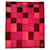 Coperta patchwork Fendi rosso scamosciata in seta e lana Bordò  - vista 1