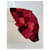Coperta patchwork Fendi rosso scamosciata in seta e lana Bordò  - vista 4