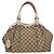 Borsa Tote Gucci Sukey GG in Tela Beige