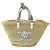 Céline NUOVO BORSO A MANO CELINE 113832 CABAS PANIER PM TRIOMPHE RAPHIA ARGENTO