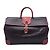 Luggage Céline Celine Große Macadam Canvas Leder Reisetasche Boston Braun