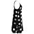 Cambon Vestido de seda preto com bolinhas e logo CC da Chanel - vista 2