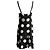 Cambon Vestido de seda preto com bolinhas e logo CC da Chanel - vista 3