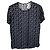 T-shirt stampata Max Mara Golf Key in seta blu navy