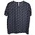 T-shirt stampata Max Mara Golf Key in seta blu navy - vista 3