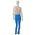 Leggings Off White Athleisure azules con raya logo lime - vista 2