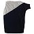 Asymmetrisches bicolor Mini-Kleid oder Tunika T36-38 Adolfo Dominguez Schwarz Beige
