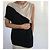 Asymmetrisches bicolor Mini-Kleid oder Tunika T36-38 Adolfo Dominguez Schwarz Beige - Ansicht 12