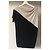 Asymmetrisches bicolor Mini-Kleid oder Tunika T36-38 Adolfo Dominguez Schwarz Beige - Ansicht 8