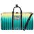 Borsa LOUIS VUITTON Keepall in Tela Turchese - 102090 - vista 2