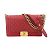 Borsa a spalla Chanel Boy con catena Chanel Rosso