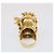 Anel de caveira em tom dourado com borboleta e flor Alexander McQueen Tamanho 56 - view 3