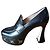 GUCCI DAMEN-MOKASSIN MIT PLATTFORME. Schwarz