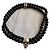 Autre Marque Bracciale a doppia fila di perline Northskull Onice Nero e Argento