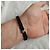 Autre Marque Bracciale a doppia fila di perline Northskull Onice Nero e Argento - vista 5