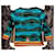 Top de algodón Hermès Talla S Negro Azul Naranja Verde oscuro - vista 4