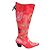 Autre Marque Botas la Bottinière de terciopelo rojo Roja