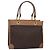 Céline Borsa a mano in tela Macadam CELINE in pelle PVC marrone oro Auth 87901 D'oro