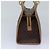Céline Borsa a mano in tela Macadam CELINE in pelle PVC marrone oro Auth 87901 D'oro - vista 4