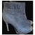 Botines Chanel de cuero azul oscuro - vista 2
