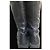 Stivali piatti Chanel in pelle nera con lacci numero 36 Nero - vista 9