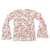 Mm6 FRAGILE Baumwollpullover Ecru Rot Mehrfarben
