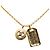 Collana pendente rotonda in CC placcata oro e Rue Cambon di Chanel D'oro