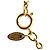 Collana pendente rotonda in CC placcata oro e Rue Cambon di Chanel D'oro - vista 4
