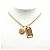 Collana pendente rotonda in CC placcata oro e Rue Cambon di Chanel D'oro - vista 7
