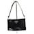 PRADA Mini Borsa a Spalla in Pelle Verniciata Nera Blu