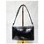 PRADA Mini Borsa a Spalla in Pelle Verniciata Nera Blu - vista 5