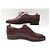 BERLUTI OLGA 349 ONE CUT RICHELIEU IN CUOIO PATINATO 9 43 SCARPE Bordò - vista 2