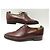 BERLUTI OLGA 349 ONE CUT RICHELIEU IN CUOIO PATINATO 9 43 SCARPE Bordò - vista 3