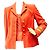 Blazer vintage Escada e bustino in arancione brillante - SZ36 / 34 Rosso