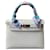 Hermès, Kelly 28 Epsom leather handbag Fizz Green Palladium hardware Padlock, matching silk twilly Letter U for 2022  ref.1568295