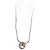 Collana con pendente Dinh Van Pi in oro bianco e diamanti Argento