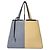 FENDI Vitello Elite Bi Color 3Jours Tote Silber Grau/Gelb