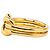 Ring Anello per sciarpa a nodo placcato oro Hermès D'oro - vista 2
