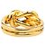 Ring Anello per sciarpa a nodo placcato oro Hermès D'oro - vista 3
