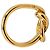 Ring Anello per sciarpa a nodo placcato oro Hermès D'oro - vista 4