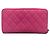 Cartera larga de cuero caviar rosa Chanel - vista 2