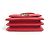 Borsa a spalla Chanel Boy Pochette in pelle rossa Rosso - vista 5